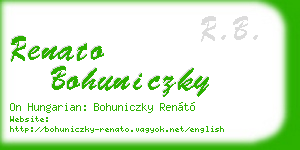 renato bohuniczky business card