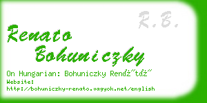 renato bohuniczky business card